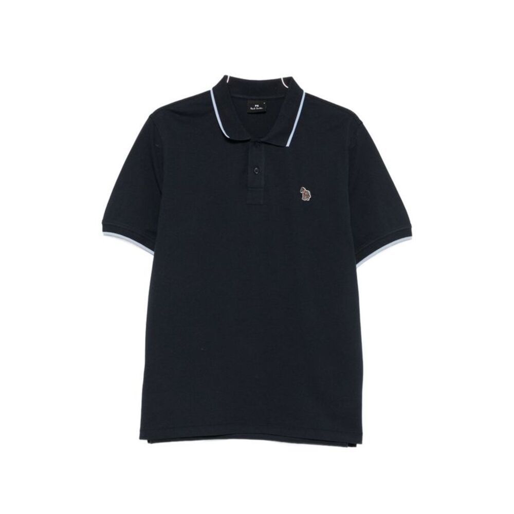 Ps Paul Smith Men Zebra Logo Cotton Polo Shirt